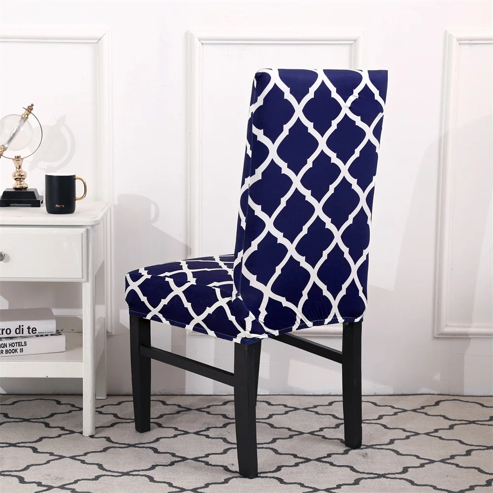 Клетчатый чехол для кресла спандекс эластичный современный сидений на кухне