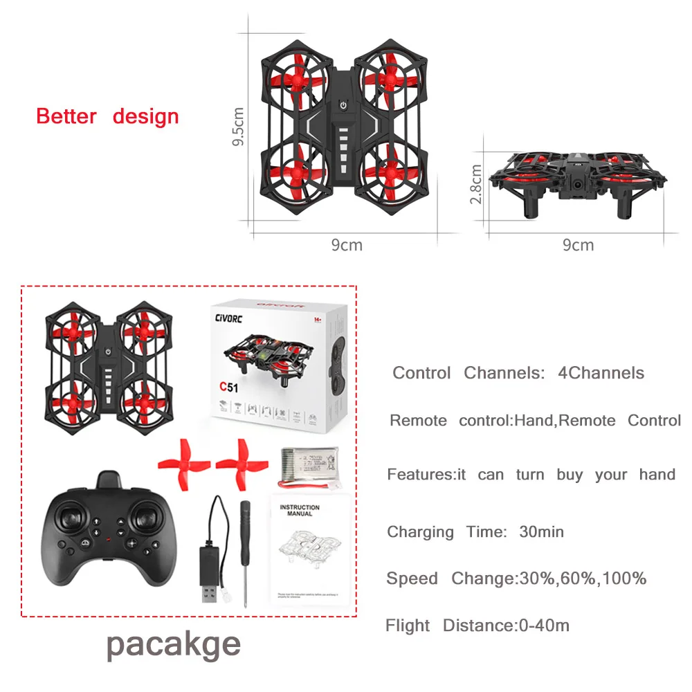 design1 Детский мини-Дрон 2,4G 6 Axis RC Квадрокоптер Вертолет Самолет фиксированный 3D флип и Безголовый режим Квадрокоптер RC вертолет для детей - Цвет: design1