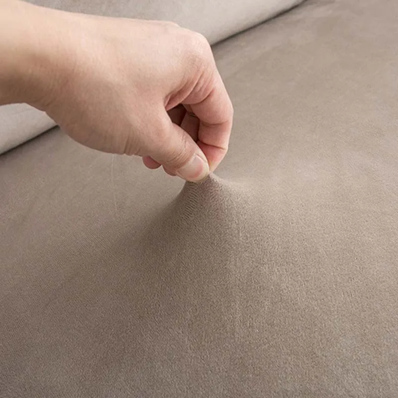 

Solid Color Thick Plush Sofa Cover for Living Room Sofa Towel Slip-resistant Keep Warm Couch Cover Sofa Slipcover for Winter