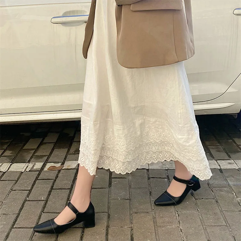 

Nude Shoes Slip On For Women Girl Lazy Velcro Black White Summer Casual Simplicity Thin QIWN 29089026