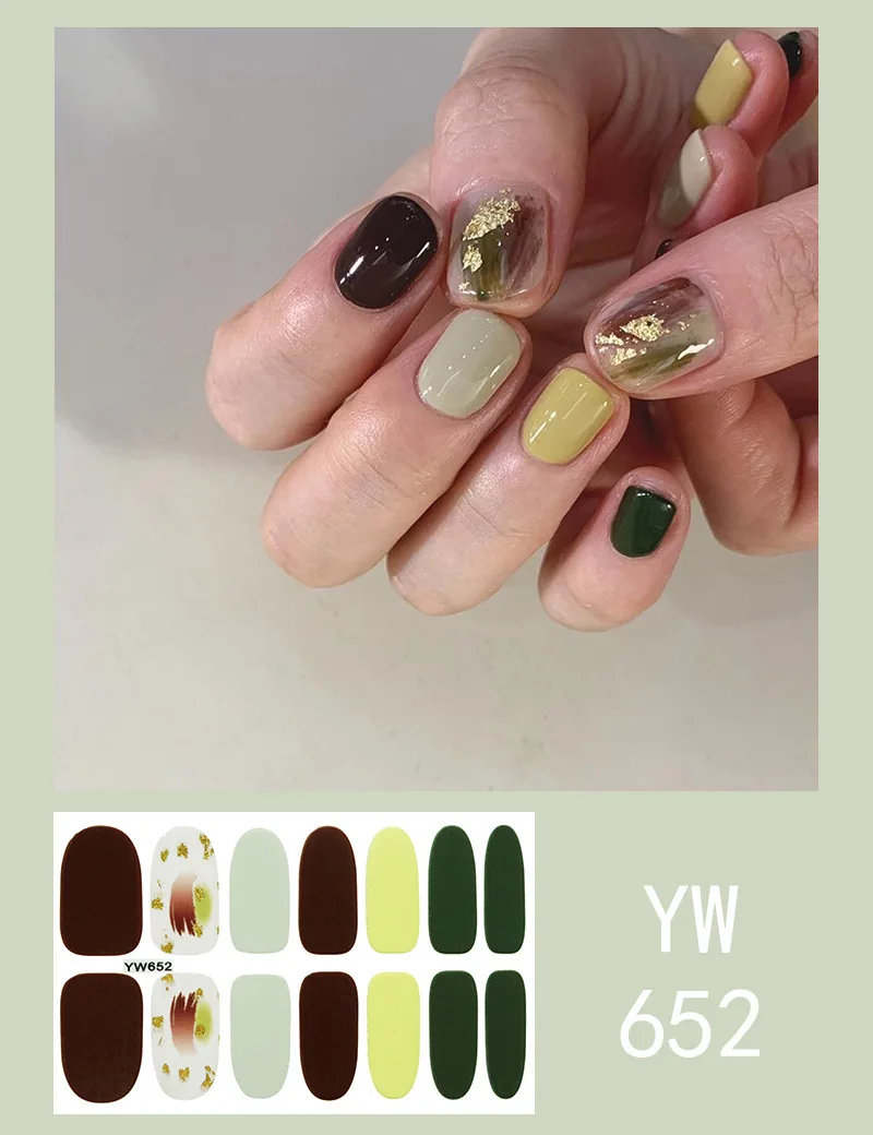 

1 Sheet Nail Art Stickers Self-Adhesive Nail Decals Sliders Manicure Decoration for Women and Girls