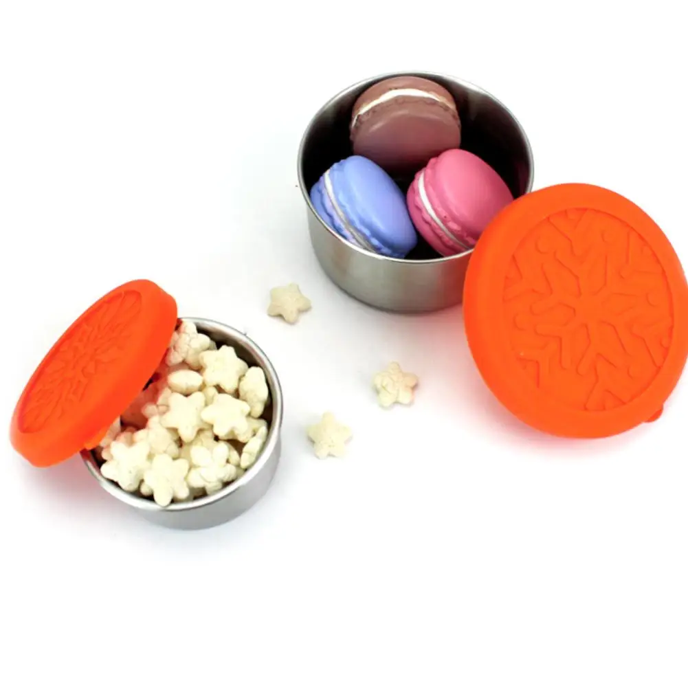 

Stainless Steel Fresh Bowl Lunch Snack Food Storage Containers with Silicone Lid