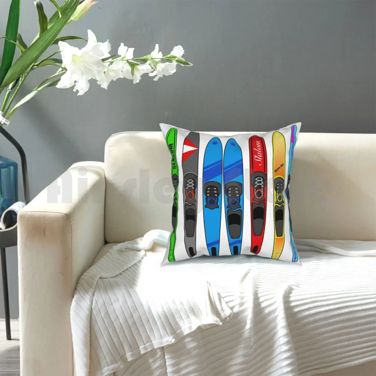 Стеллаж для водных лыж подушка с рисунком чехол домашняя мягкая диванная водные
