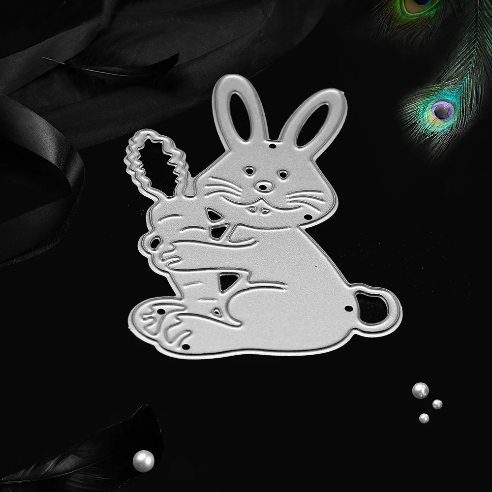 Металлические режущие штампы форма кролика Пасхальный Скрапбукинг альбом