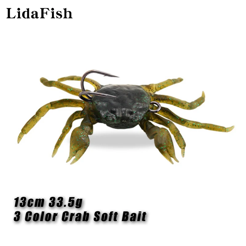 

LIDAFISH новинка, бионический краб, искусственная приманка 13 см/33,5 г, троллинговая искусственная Мягкая приманка, Морская рыбалка, приманки, сна...