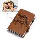 Мужской кошелек с Rfid-защитой, тонкий кошелек с передним карманом, держатель для карт