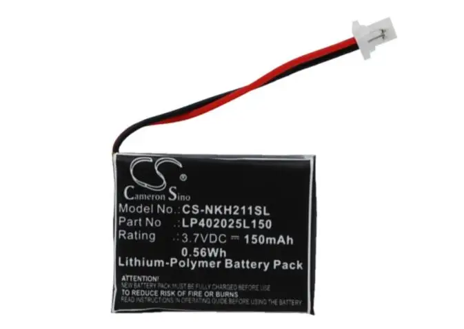 

cameron sino 150mah battery for NOKIA HS-21W LP402025L150 Wireless Headset Battery