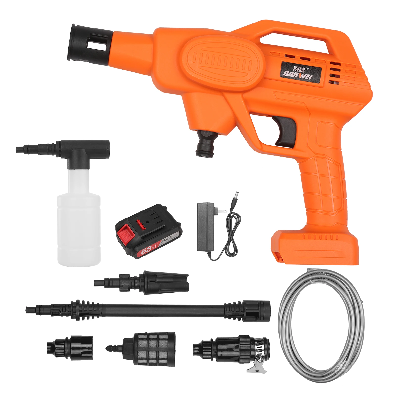 Дешево Мойка Автомобильная портативная под высоким давлением, аппарат для мойки автомобилей, 21 в