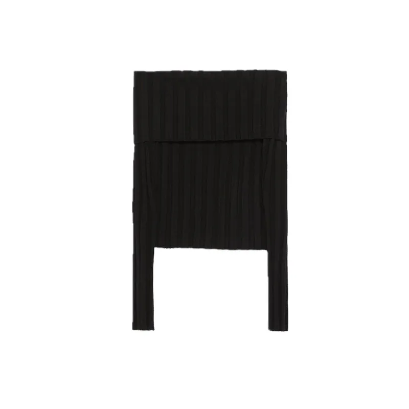 Новинка 2020 длинная юбка в клетку с высокой талией черно белая клетчатая + костюм