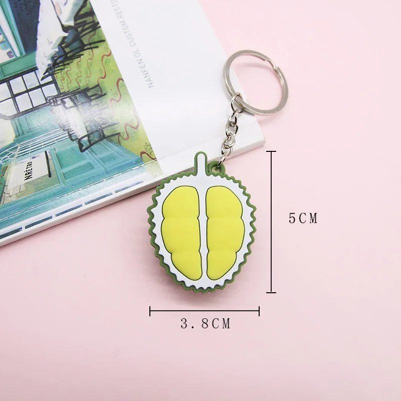 Новинка 2020 милый мультяшный брелок с фруктами ПВХ морковкой клубникой ананасом