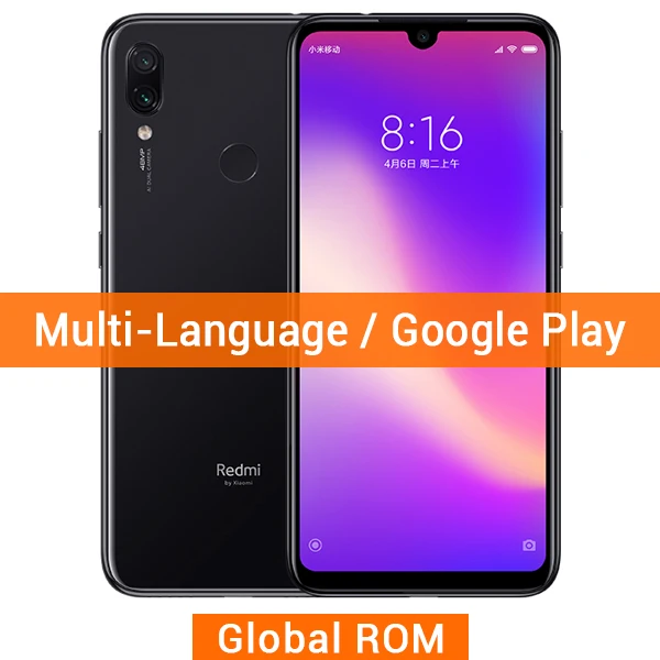 Global ROM Black Global ROM Redmi Note 7 Pro 6GB 128GB 48MP Dual Camera Snapdragon 675 Octa Core Mobile Phone 6.3" 4000mAh Big Battery - Цвет: Global ROM Black