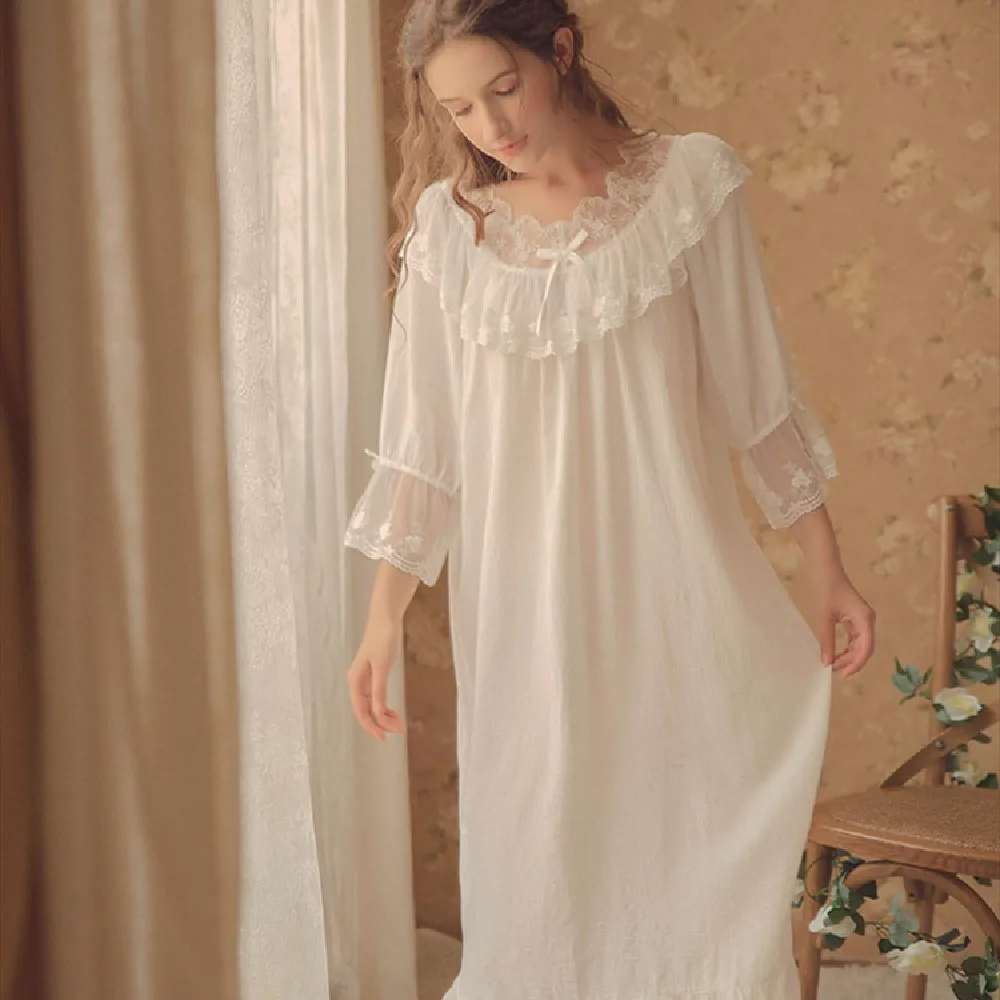 2021 винтажная Кружевная летняя Пижама с оборками Женская домашняя одежда в стиле