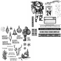 santa brings christmas to you transparent clear stamp diy silicone seals scrapbook card making christmas gifts and decoration