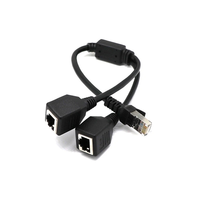 1 шт. RJ45 Штекерный 2 гнездовой Удлинительный Разъем LAN Ethernet сетевой кабель