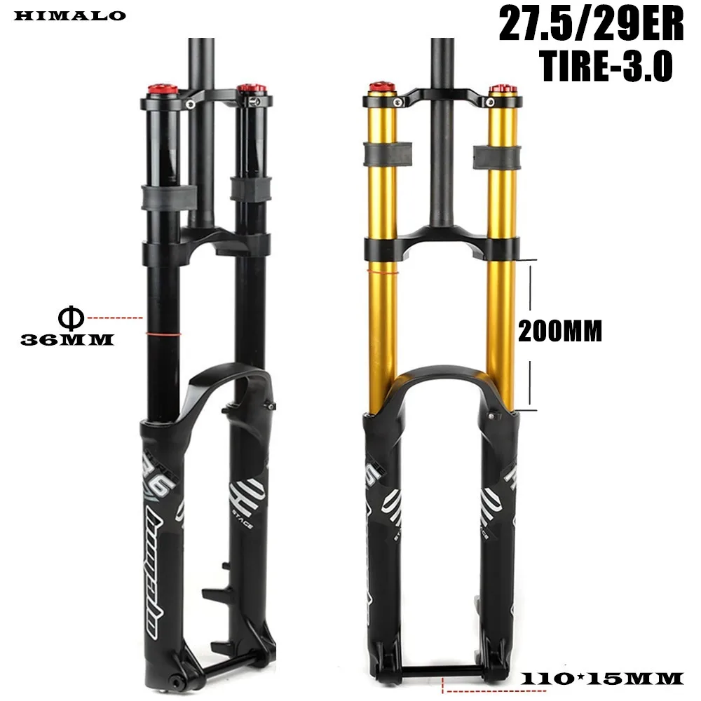 MTB Boost Fork Mountain Bike DH AM Suspension Air Resilience Rebound Adjustment 27.5 29ER 110*15MM Dual Crown 36MM | Спорт и