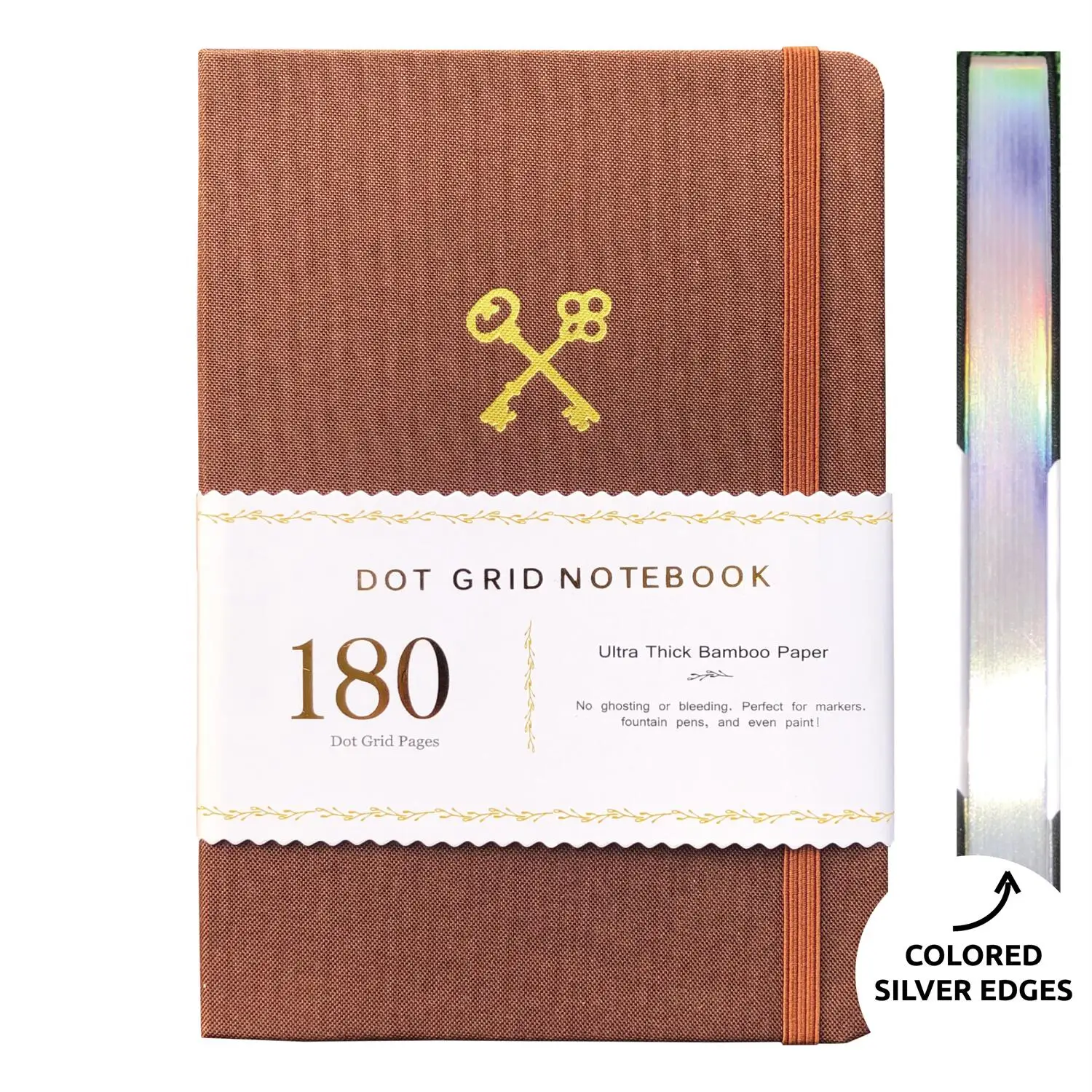 

Secret Keeper A5 Dot Grid Notebook Dotted Journal 180gsm Bamboo Inner Paper Waterproof Fabric Hardcover
