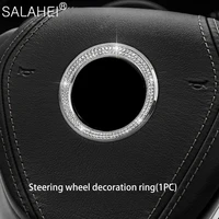 car interior steering wheel one click start air outlet decoration diamond stickers modification for bmw new 5 series accessories