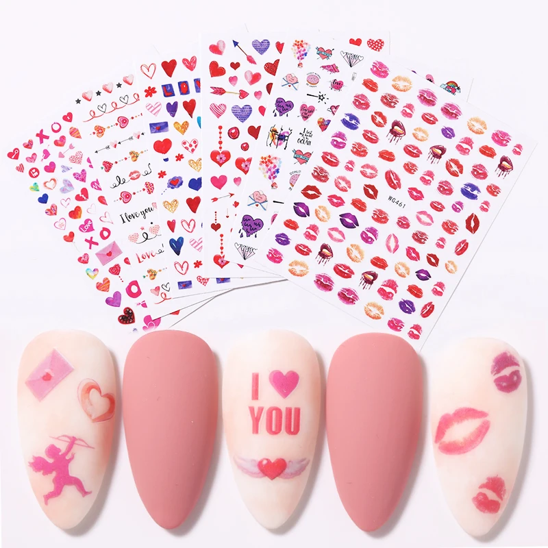 1 шт. 3D ногтей Стикеры самоклеящаяся черного цвета с буквенным принтом ко Дню