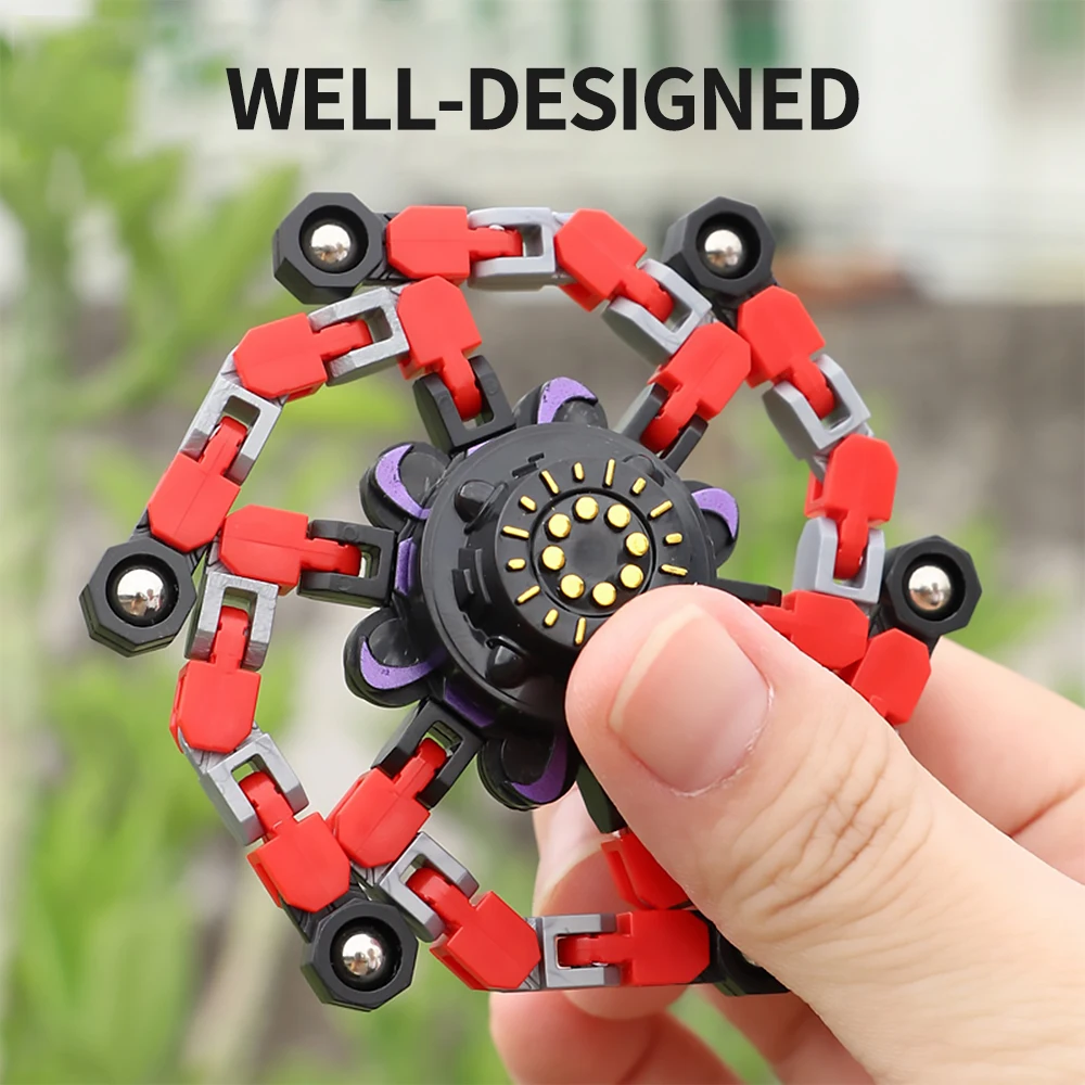 NEW Mechanical Fingers Fidget Spinner Spinning Deformed Toys Antistress Hand Spinner Toys Bike Chain Adult Children's Gyro Toy enlarge