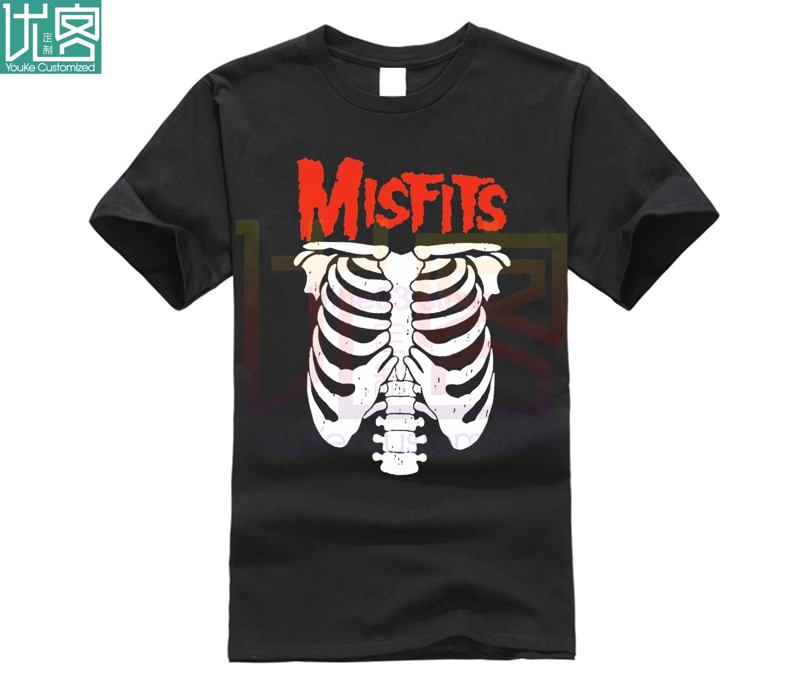 Футболка Мужская/женская хлопковая в стиле рок-группы The Misfits | Мужская одежда