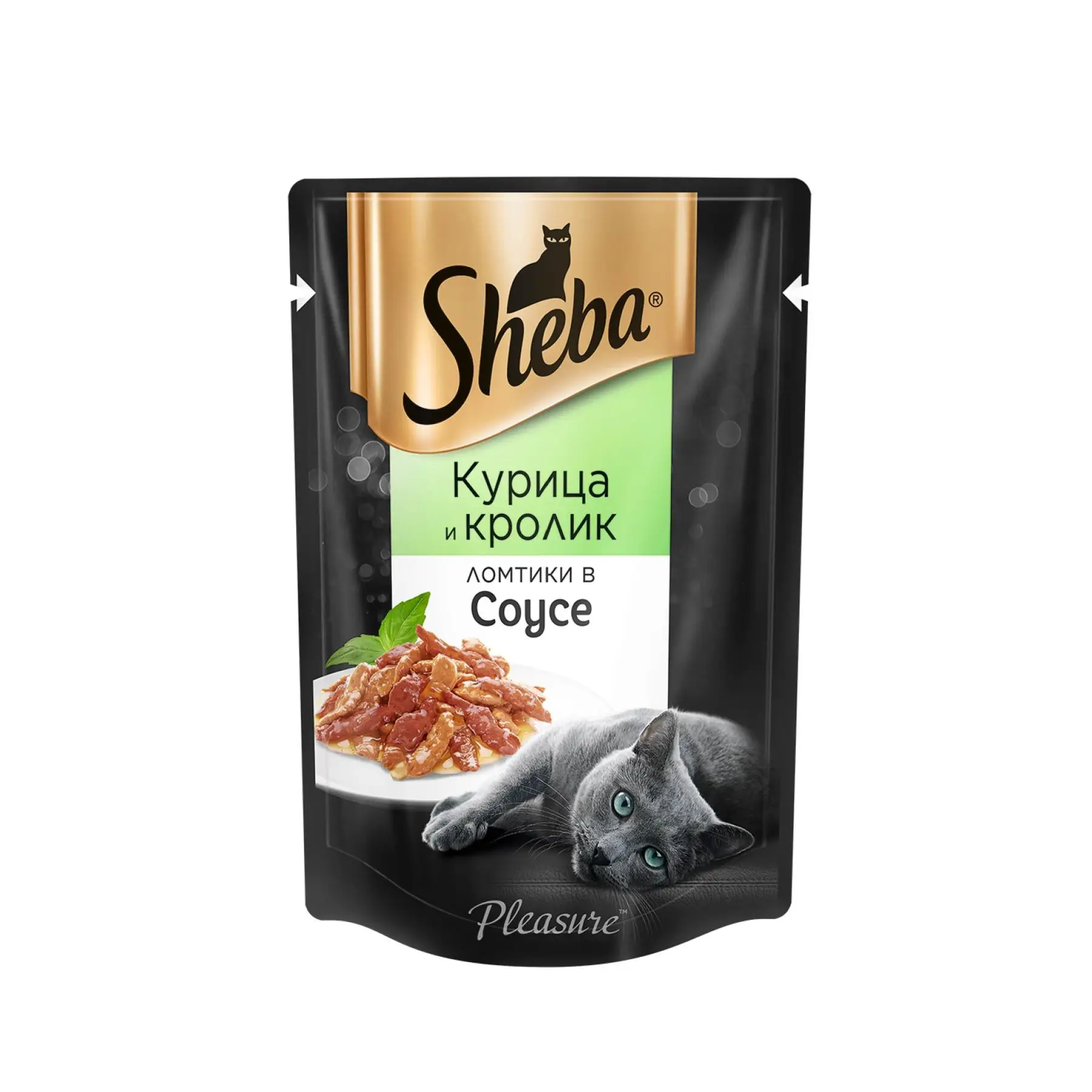 Влажный корм для кошек Sheba Ломтики в соусе курица и кролик 24 шт по 85 г.|Кошачий