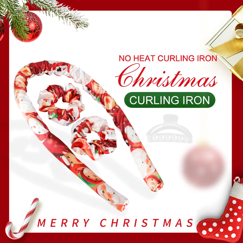 

Heatless Hair Curlers Christmas Styles Hair Curling Rod Headband with Hair Ties & Clips No Heat Hair Rollers No heating New hot