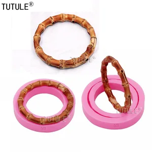 Бамбуковое кольцо для ключей, бамбуковое кольцо для ключей, форма для украшения браслета, плесень из смолы для изготовления ювелирных изделий, форма для рукоделия