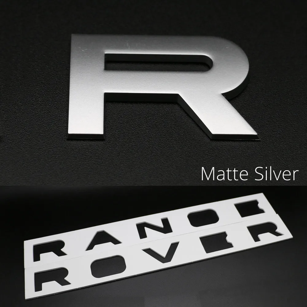 Matte Silver Автомобильный Стайлинг передняя капот багажник наклейка для Land Rover буквы логотип эмблема АБС значок для RANGE ROVER - Название цвета: Matte Silver