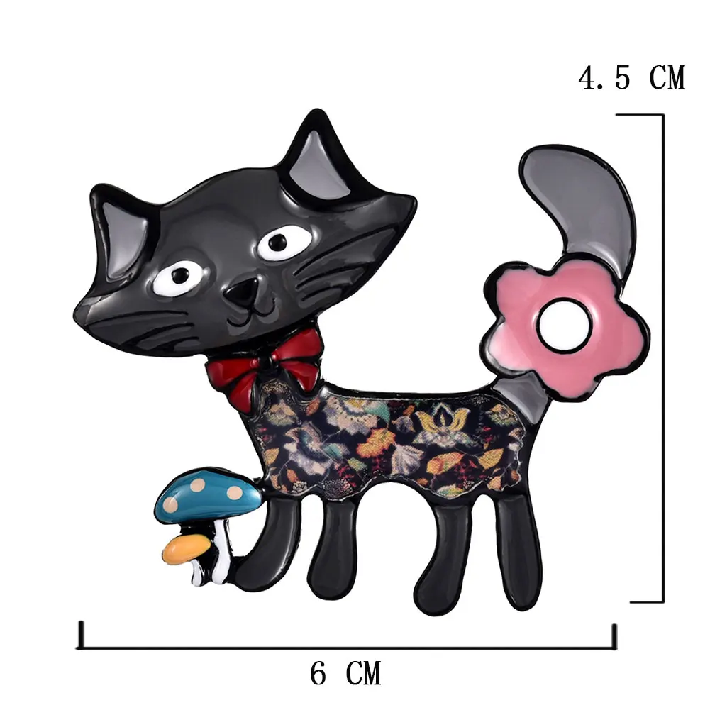 2019 цинковый сплав Милая Эмаль мультфильм кошка брошь одежда рюкзак со значком