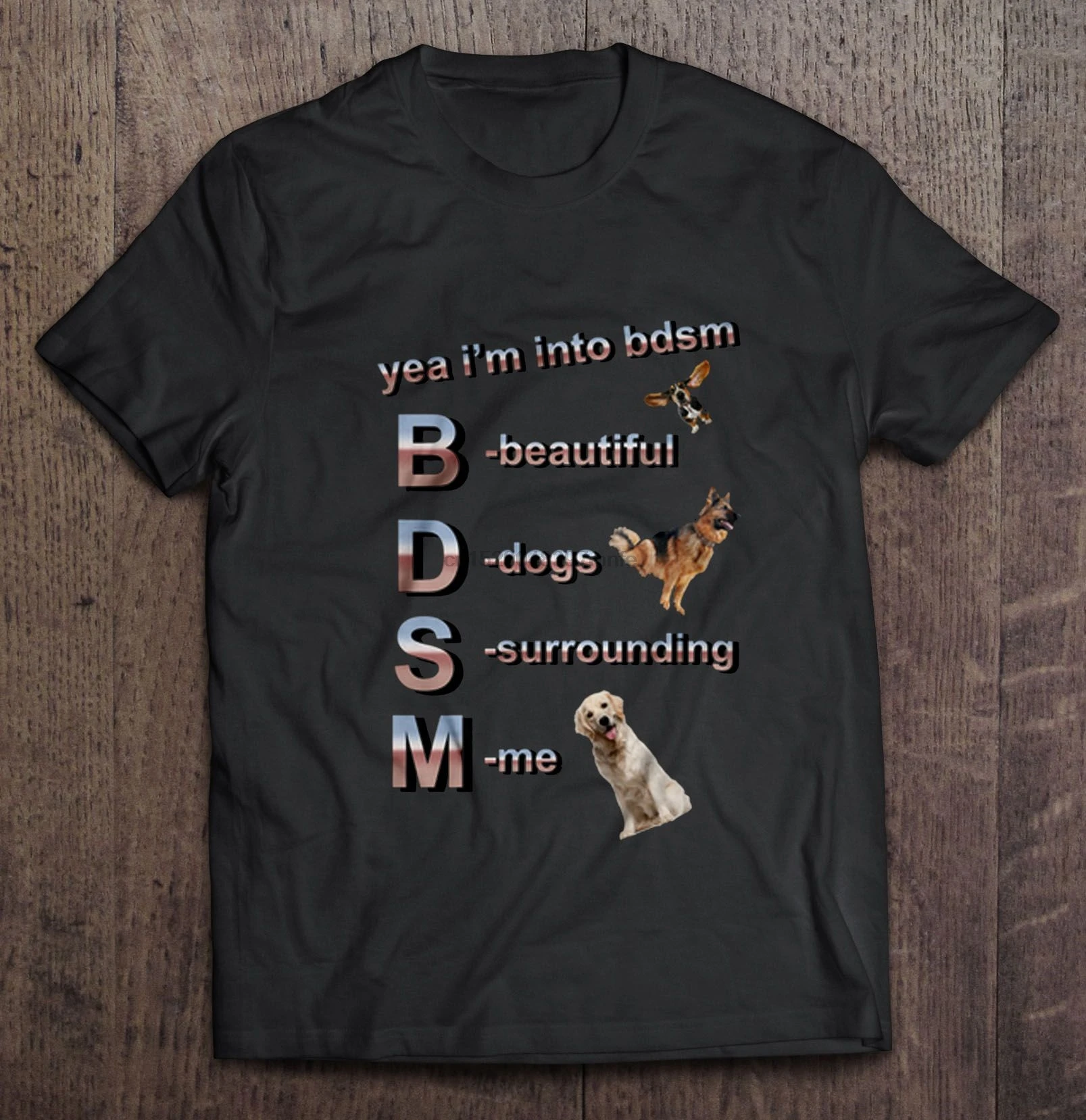 Мужская футболка Yea I'm Into BDSM красивые собаки окружающие меня женские