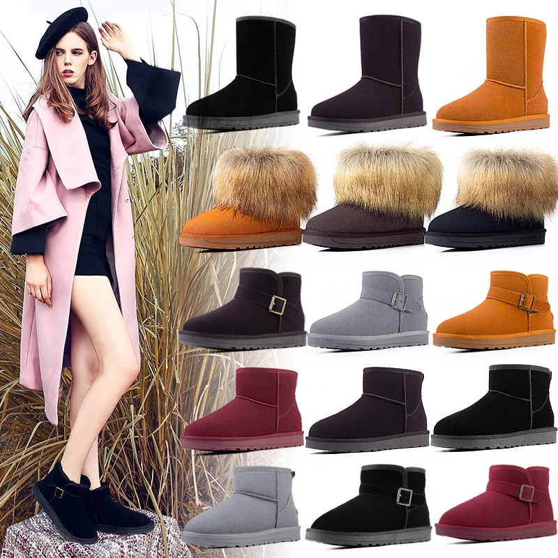 Зимние сапоги очень бархатистая и толстая зимняя обувь теплая кожаная с