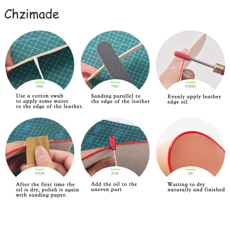 Chzimade 10 шт./лот 30 мл Краска для краев кожи краситель маслом основные