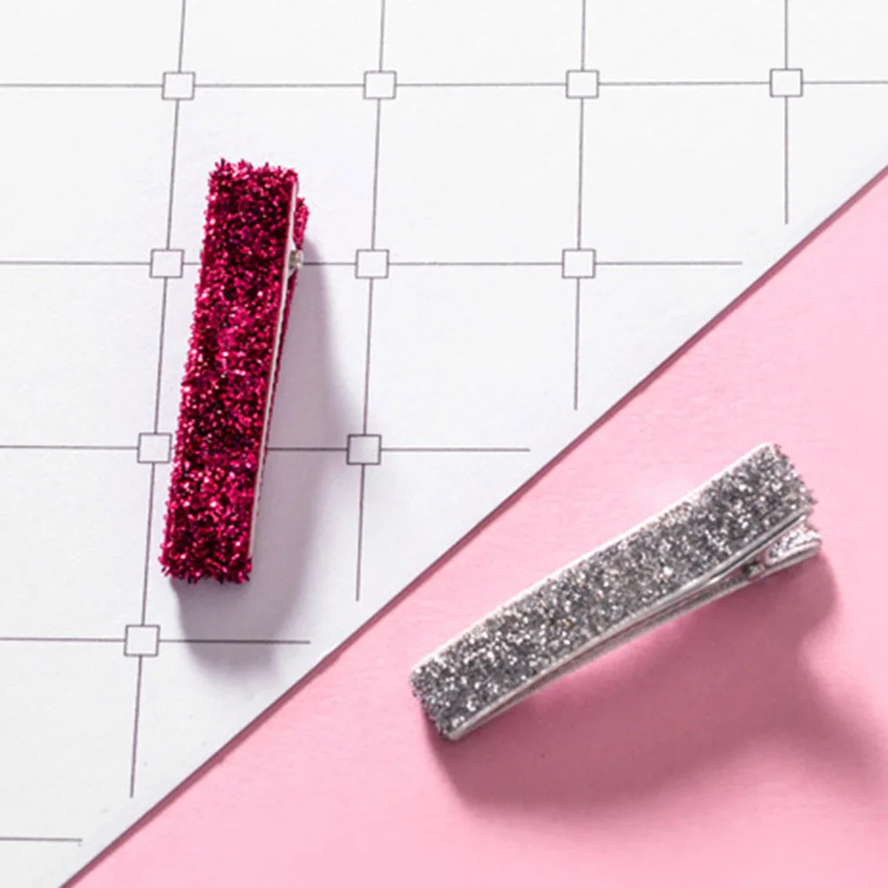

5pcs 5cm Glitter Hair Clip Women Duckbill Clip Hairpins Barrettes Hair Accessories