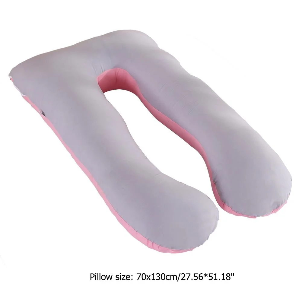 

70*130 cm Big Size Pure Cotton Fabric Multifunction Pregnancy Pillow Case Cotton Comfort Soft Cover U-Type for Maternity Women