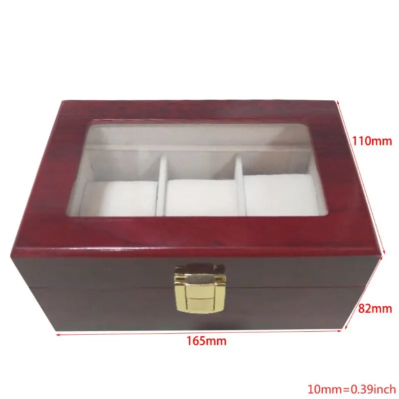 

(1 piece) 3-bit red watch storage box