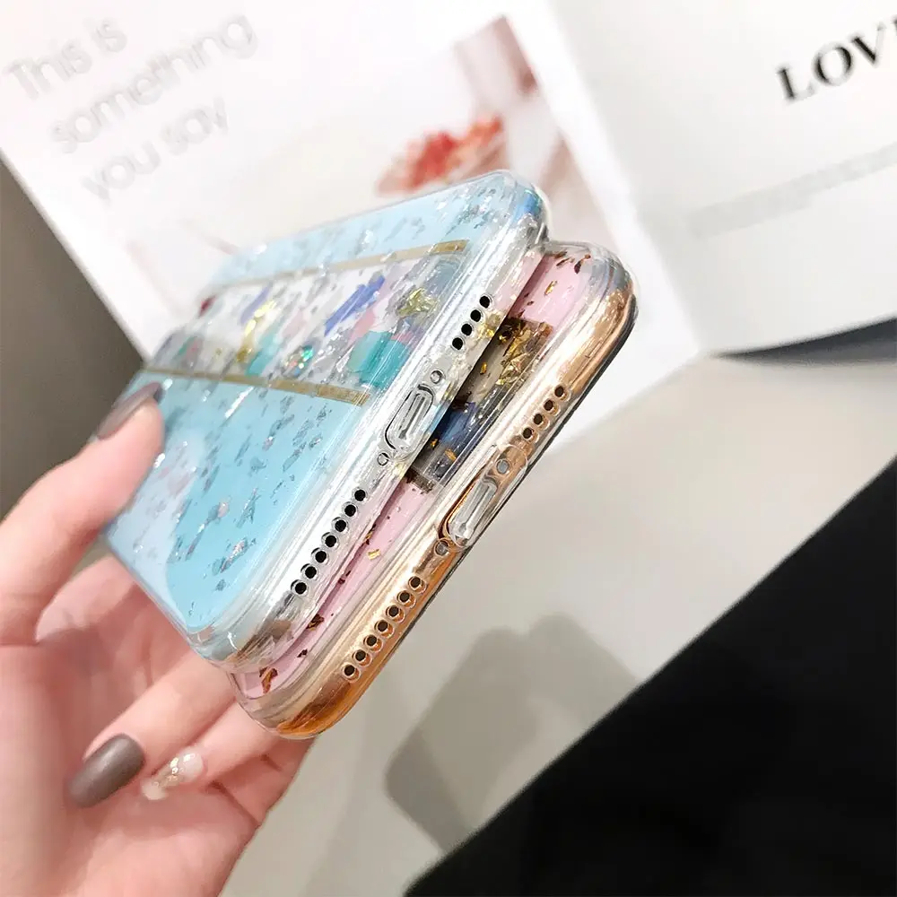 KISSCASE Luxury Protective Phone Case for iPhone XR XS MAX 7 8 6 6S Shiny Glue Back Cover For 6s Plus X 10 Capinhas |