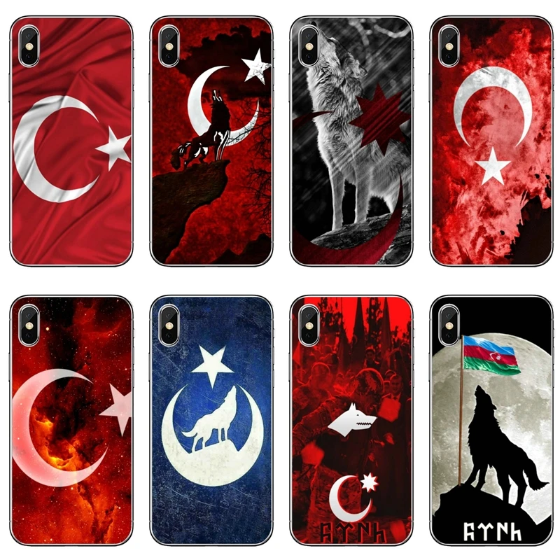 Прозрачный чехол с турецким государственным флагом для iPhone 11 pro XR X XS Max 8 7 6s plus SE 5s 5c
