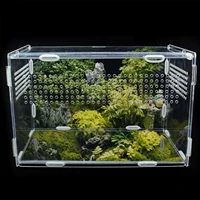 large acrylic terrarium reptile box supplies for cold blooded animals reptile pet durable transparent pet insect home welcoming
