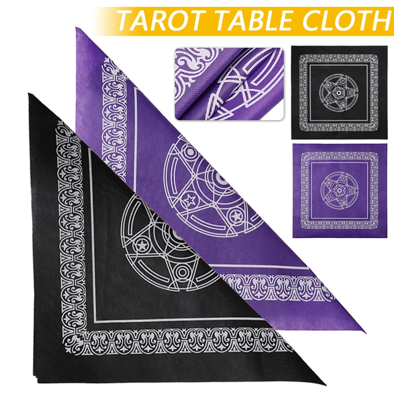 

49x49cm Non-woven Board Game Textiles Tarot Table Cover Playing Cards Pentacle Tarot Game Tablecloth Square Tapestry