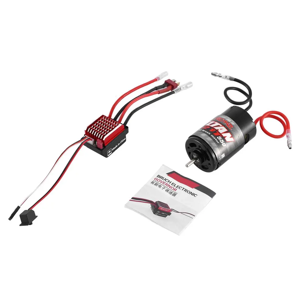 

550 Brushed Motor 12T 21T 29T 35T For Axial 1:10 RC Crawler With 360A ESC Optional RC Car Rock Crawler Parts