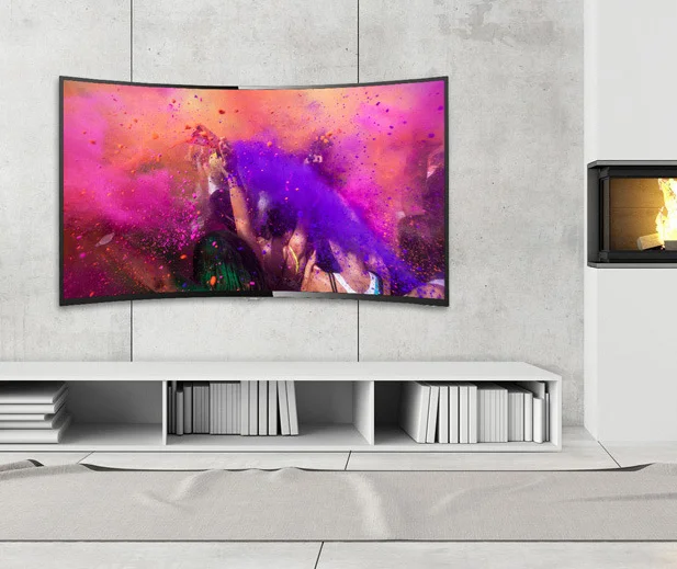 65 75 85 95 100 дюймовый изогнутый экран 4K монитор дисплей многоязычный TV wifi K Android OS smart