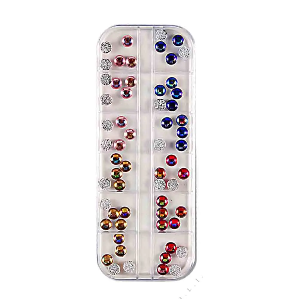 1 коробка 3D модные украшения для ногтей алмазные Аксессуары маникюра шпильки