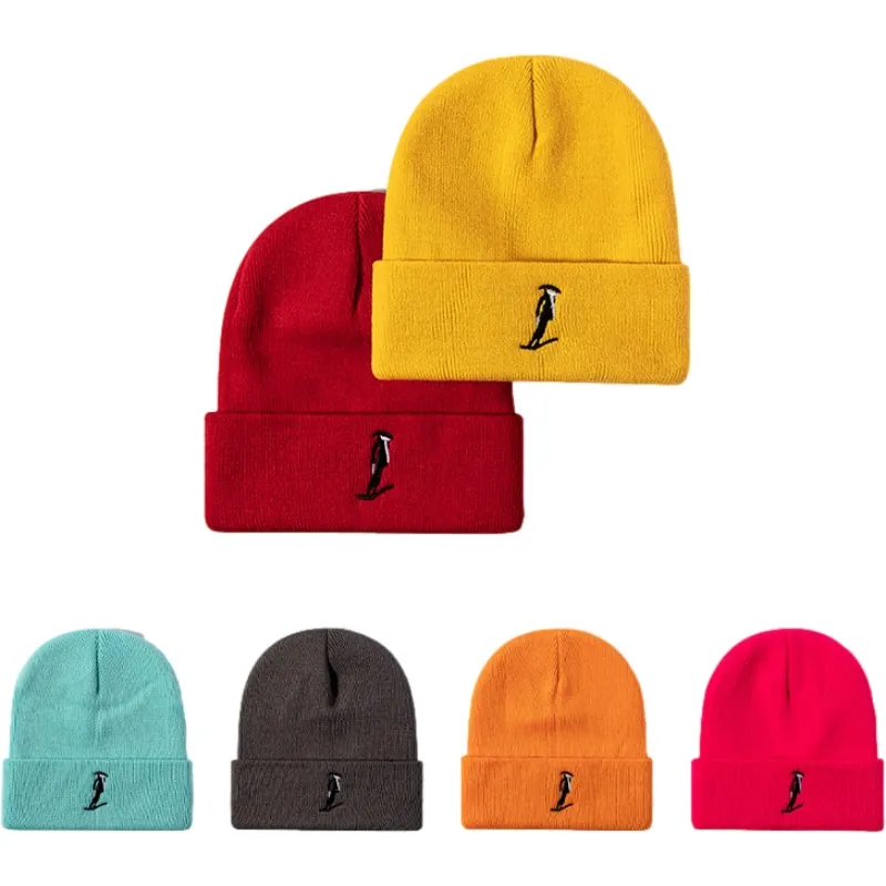 New Womens Knit Beanie Hat Acrylic Winter Hats for Women Men Soft Warm Unisex Cuffed Beanie