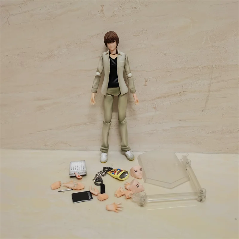 Экшн-фигурка аниме Death Note Yagami Light из ПВХ, Коллекционная модель, кукла, игрушка 16 см Figma
