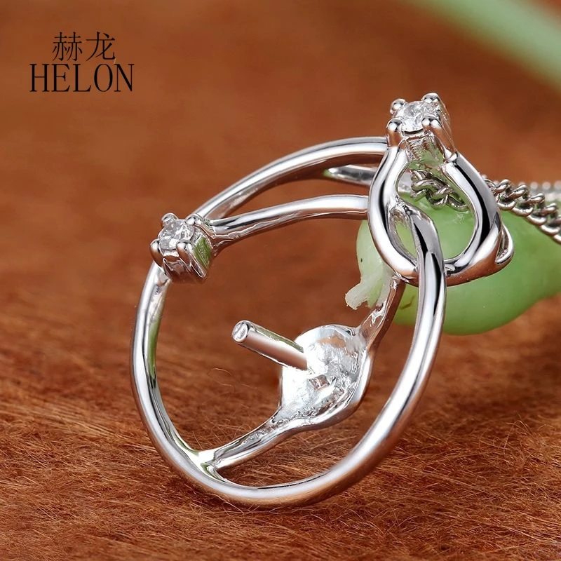 HELON одноцветное Белое золото 14 карат Biillant настоящие природные алмазы хорошее