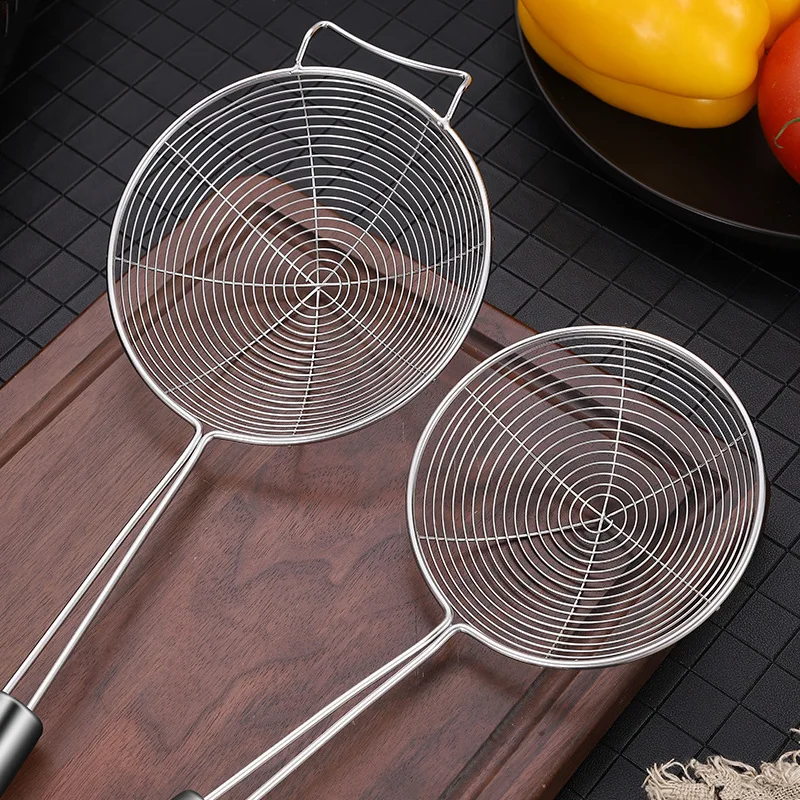 Овальный шумовка ложка-фильтр из нержавеющей стали провода фильтр для масла с