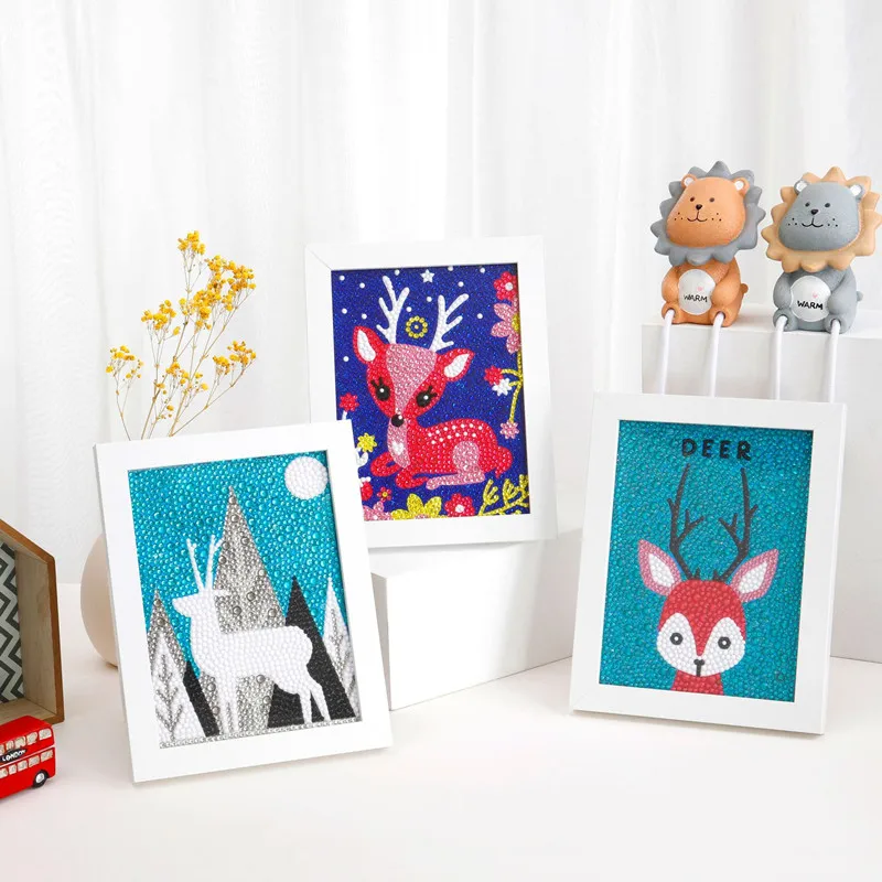 

Children's DIY Puzzle Toy Handmade Framed Diamond Stickers Decoration Ornaments Products Students Surprise Birthday Toy Gifts