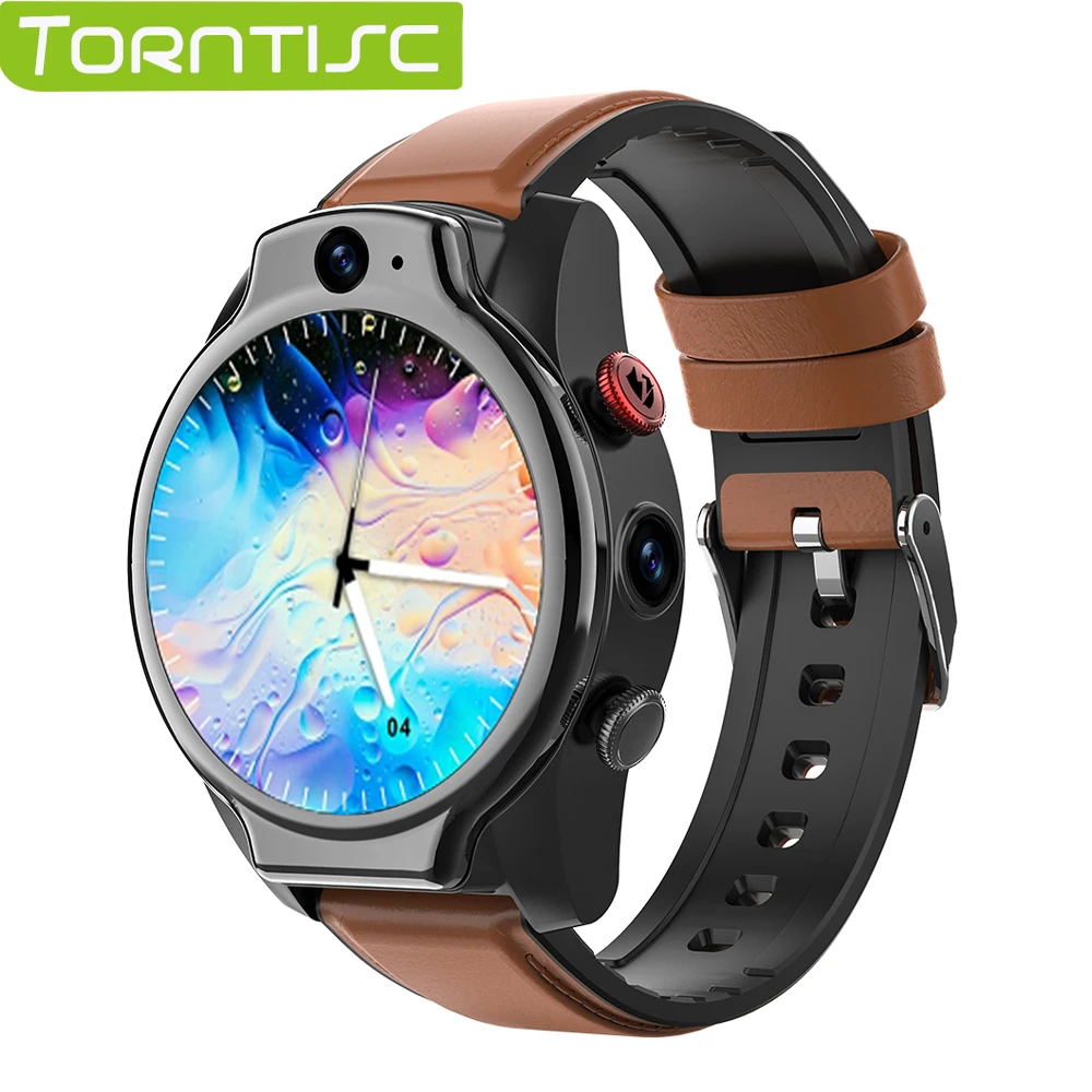 Смарт часы Torntisc LEM14 4G SIM карта Android 10 Face ID 4 ГБ 64 5ATM водонепроницаемые 1100 мАч двойная