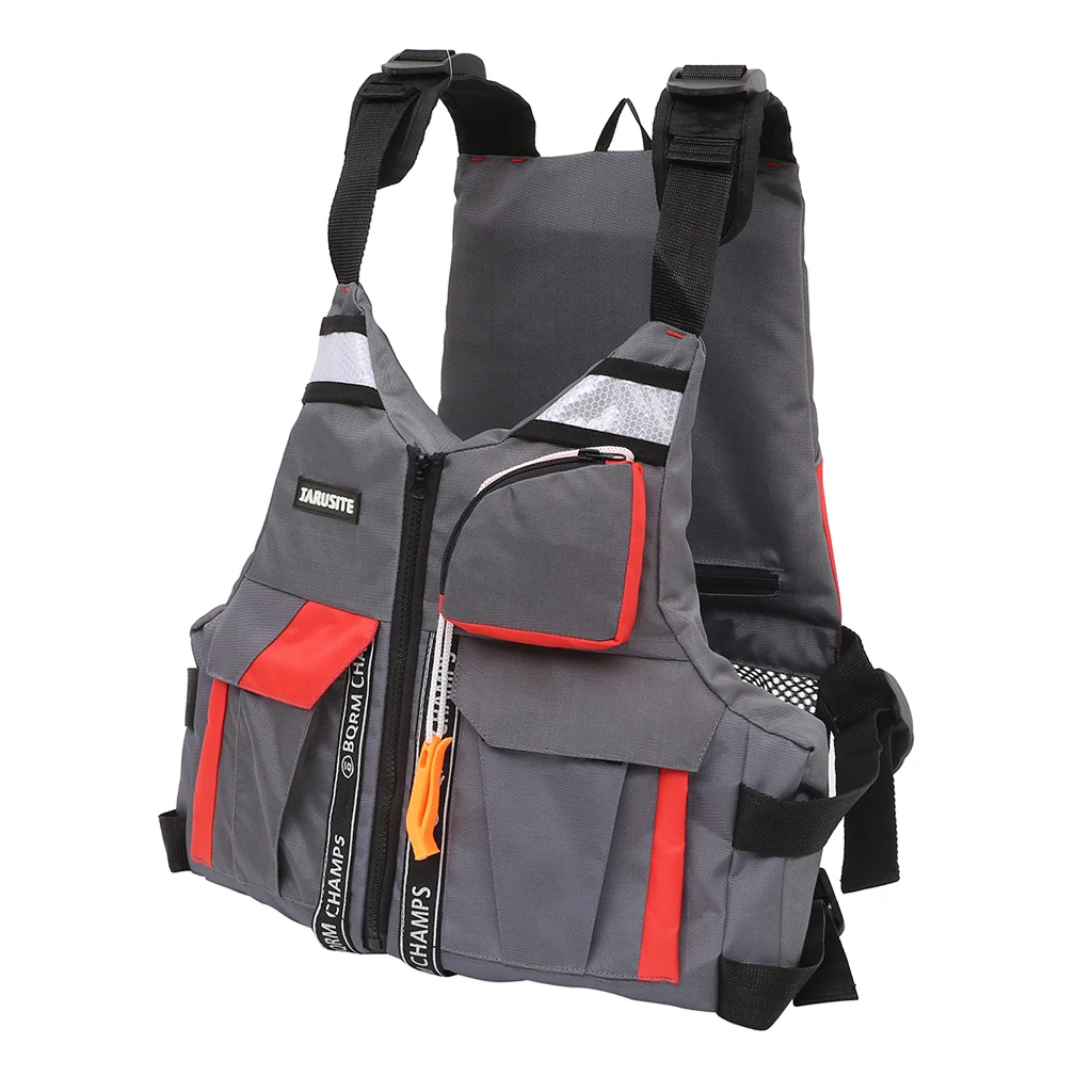 Светоотражающий спасательный жилет рыболовный сетчатый поплавки PFD со свистком |