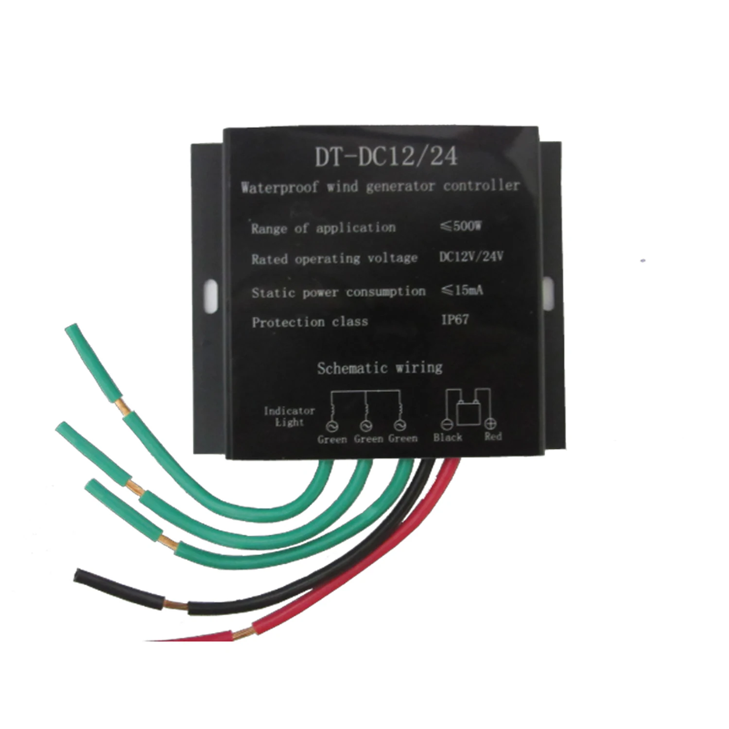 Контроллер генератора ветровых турбин 12 В/24 В 500 Вт Водонепроницаемый заряда